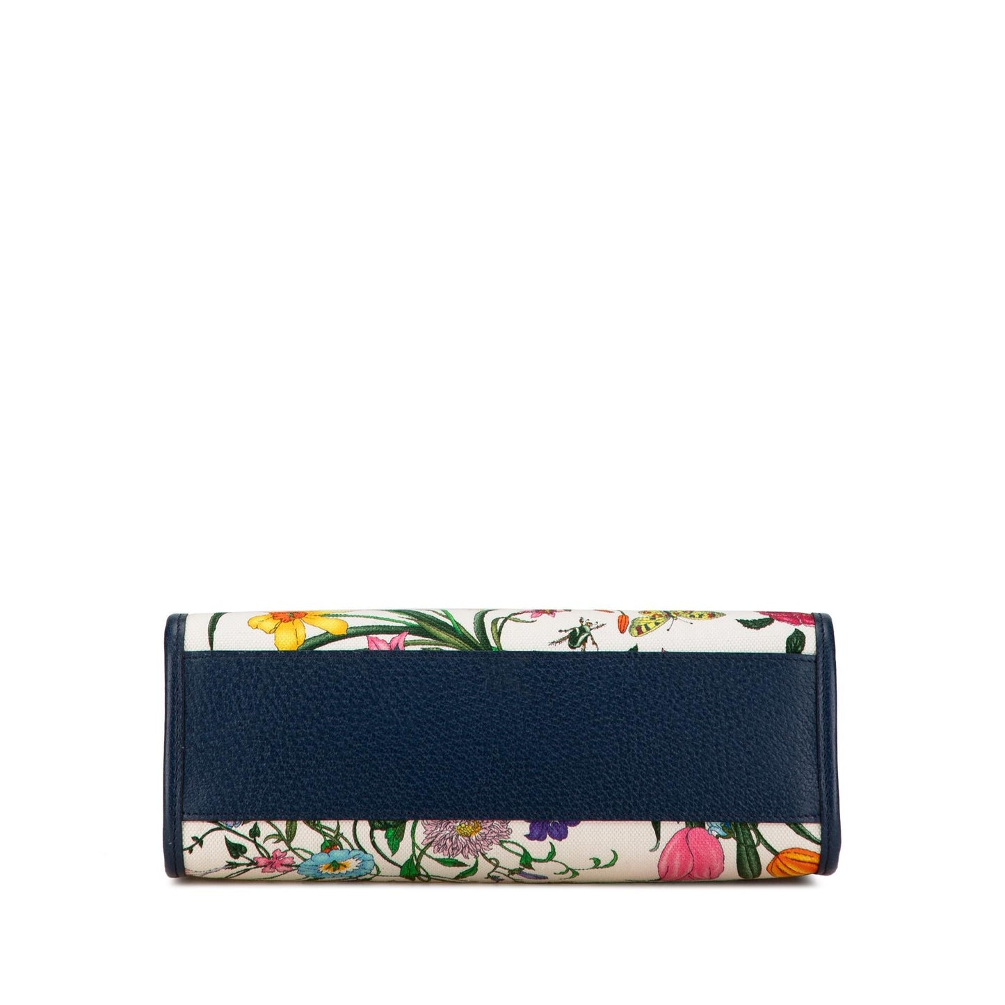 Gucci Flora SHG-UiHF9G Canvas Calf White Blue Satchel Bag