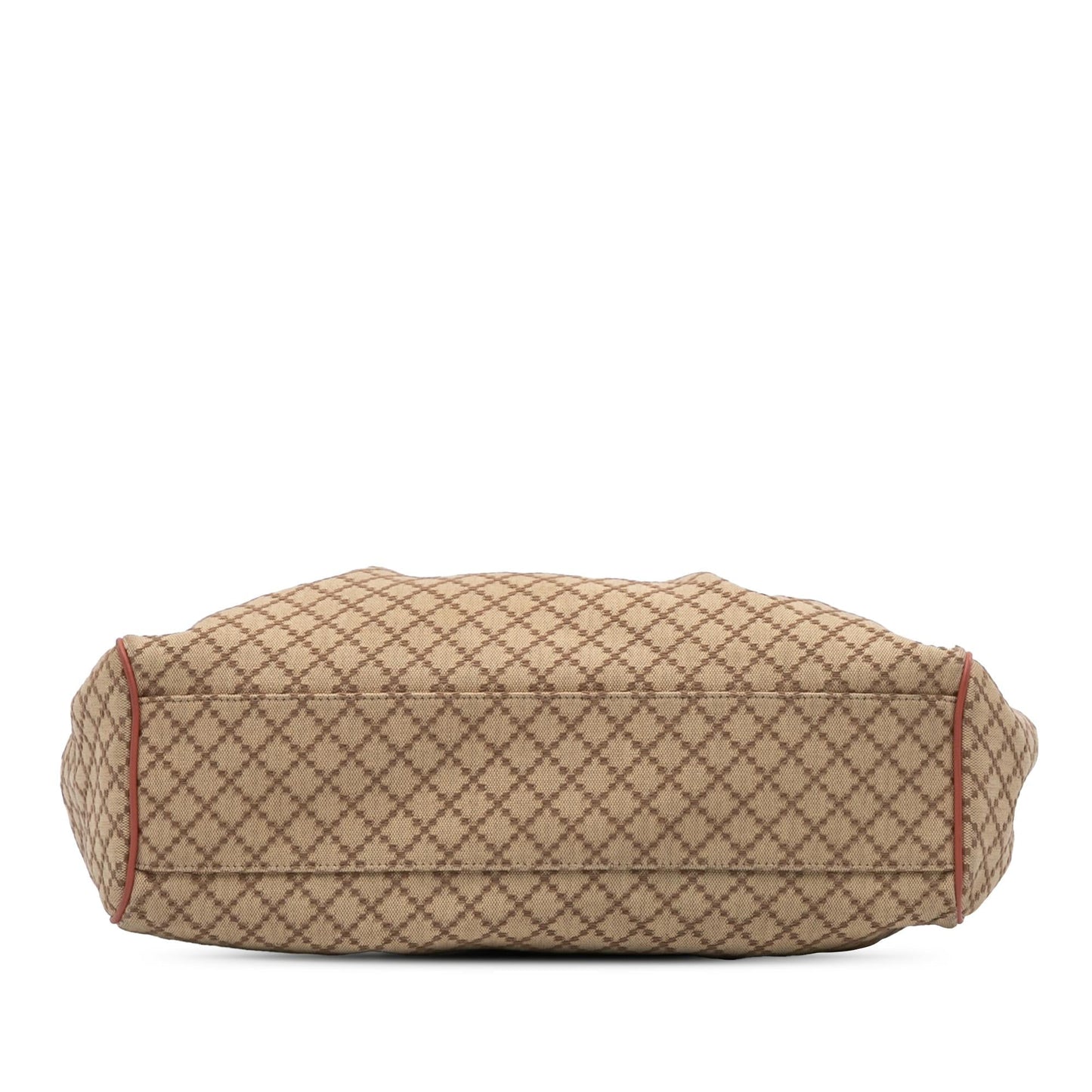Gucci Diamante Sukey Canvas Calf Brown Pink Tote Bag