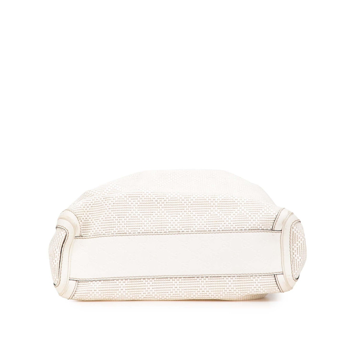 Gucci Diamante Sukey Raffia Calf White Medium Tote Bag Tote 3