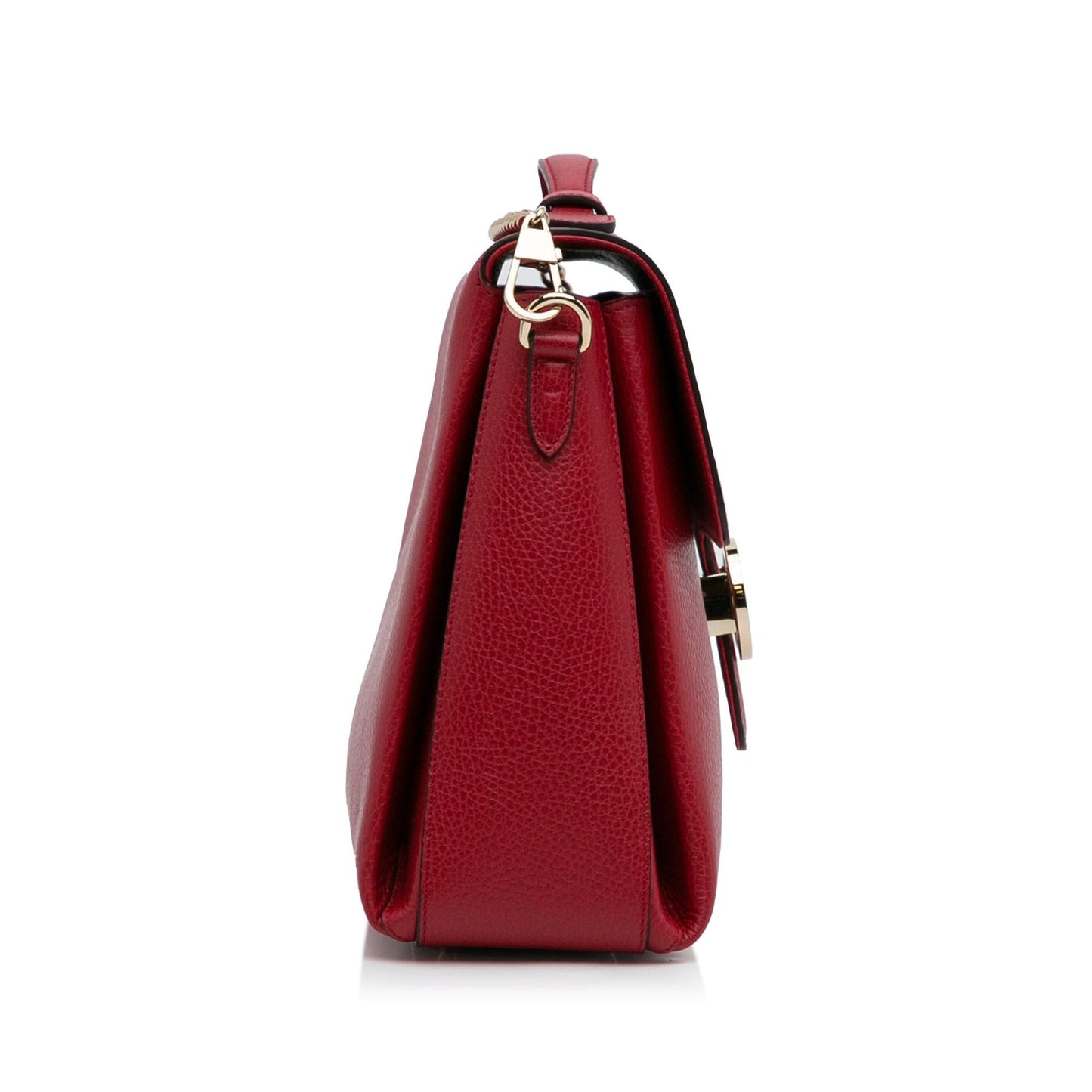 Gucci Dollar Interlocking G SHG-AMhH0L Calf Red Medium Satchel Bag