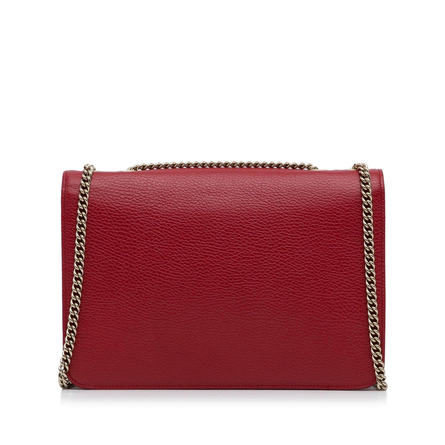 Gucci Dollar Interlocking G SHG-PDyodp Calf Red Medium Crossbody Bag