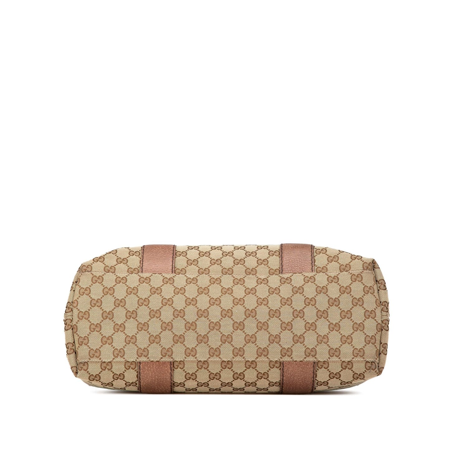 Gucci GG Bamboo Libeccio Canvas Calf Brown Medium Tote Bag Libeccio Tote
