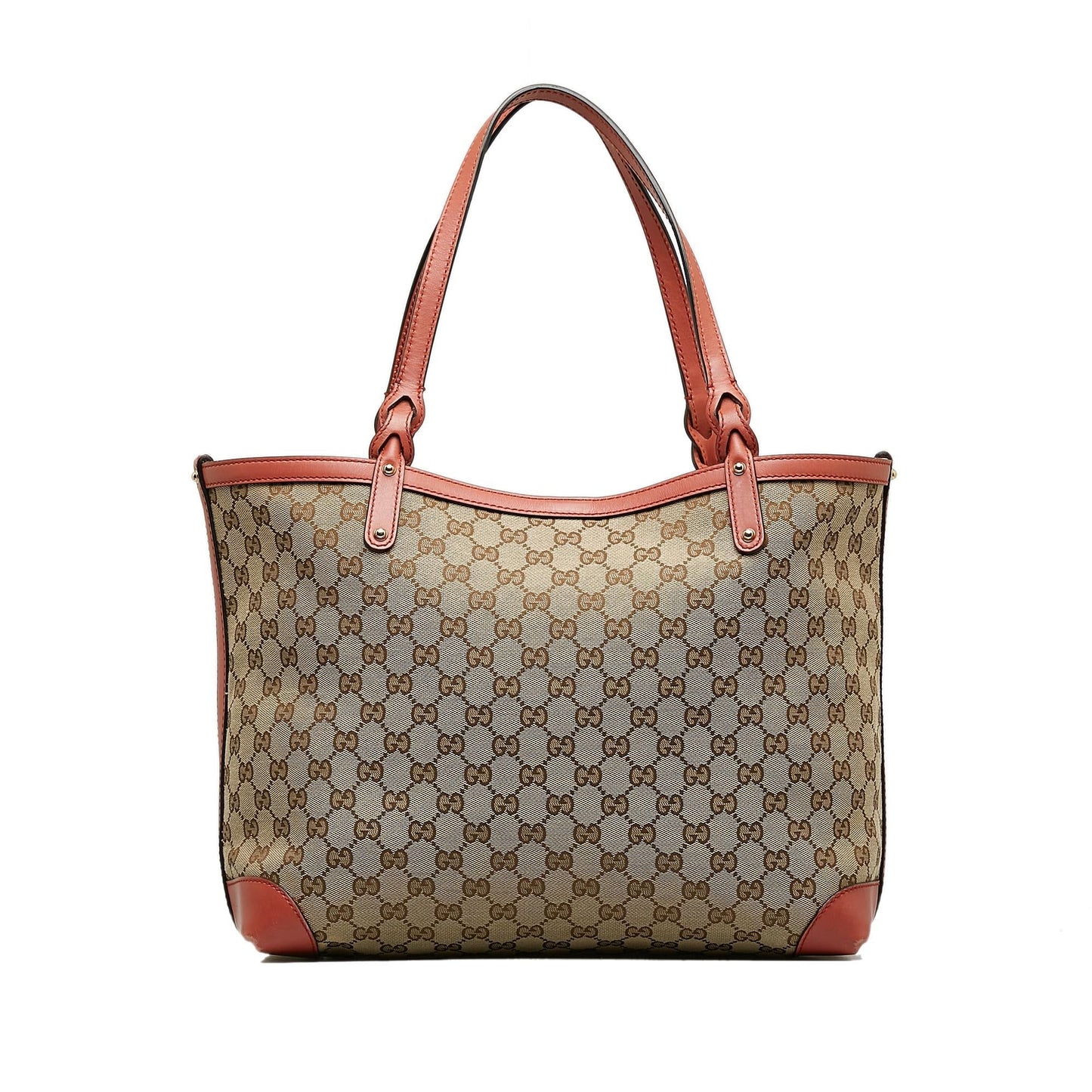 Gucci GG Craft SHG-NM3V4c Canvas Brown Medium Tote Bag
