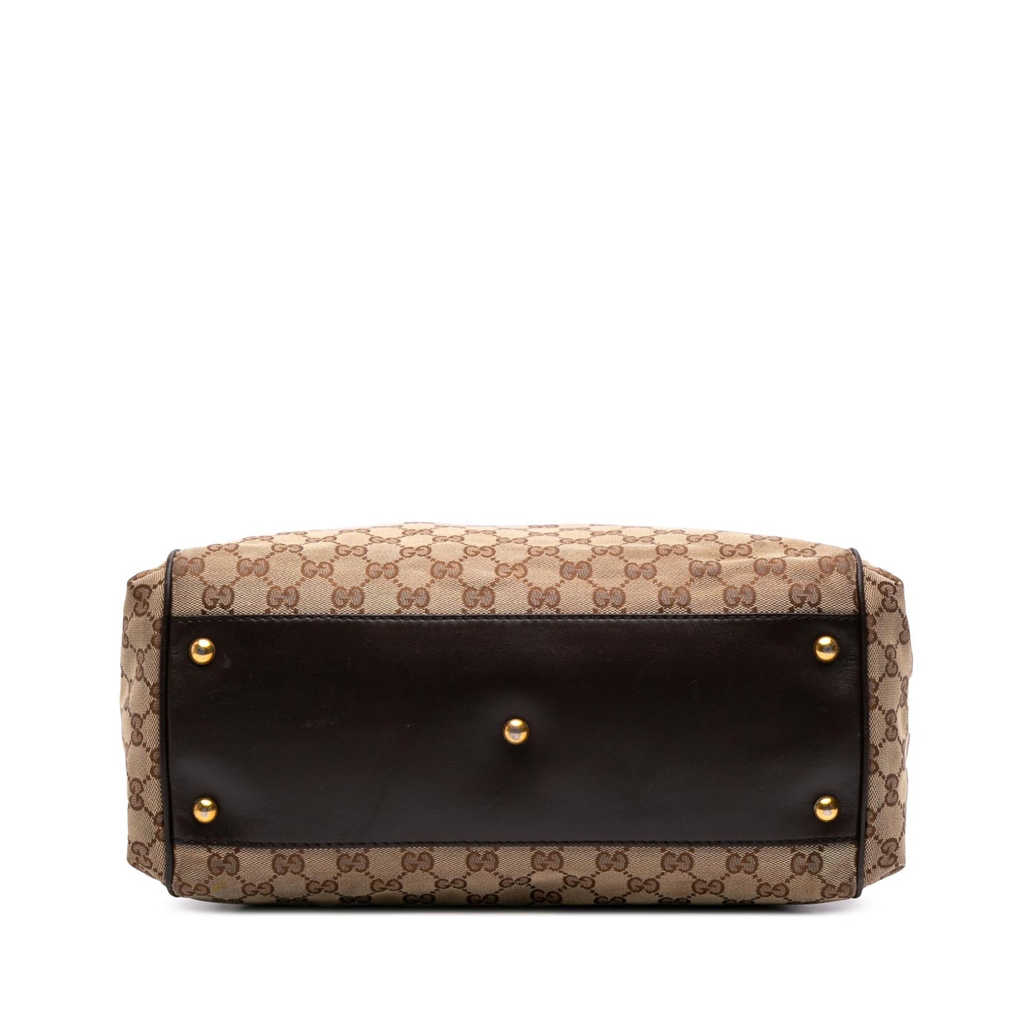 Gucci GG Scarlett Canvas Calf Brown Medium Satchel Bag