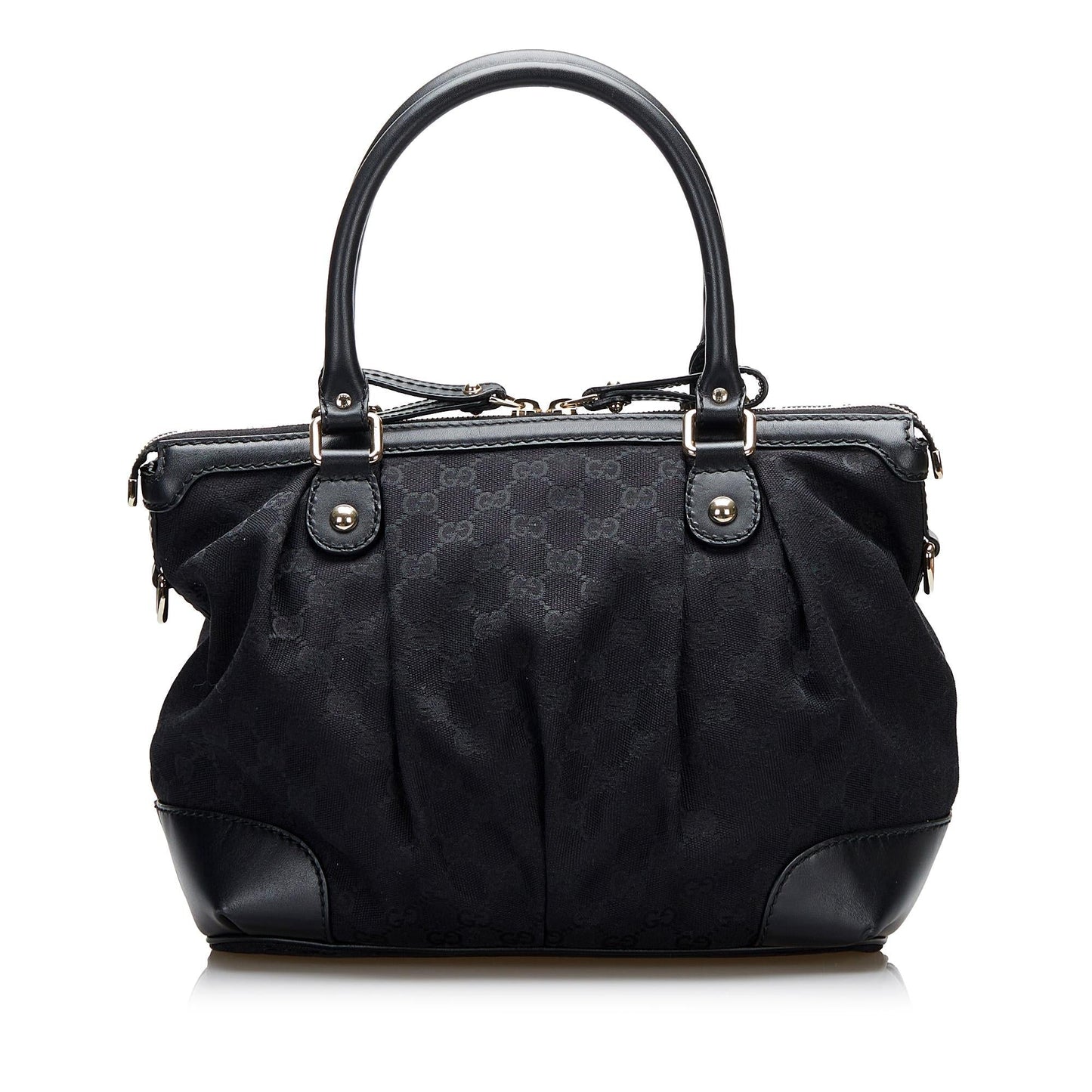 Gucci GG Sukey SHG-jijx71 Canvas Black Medium Satchel Bag