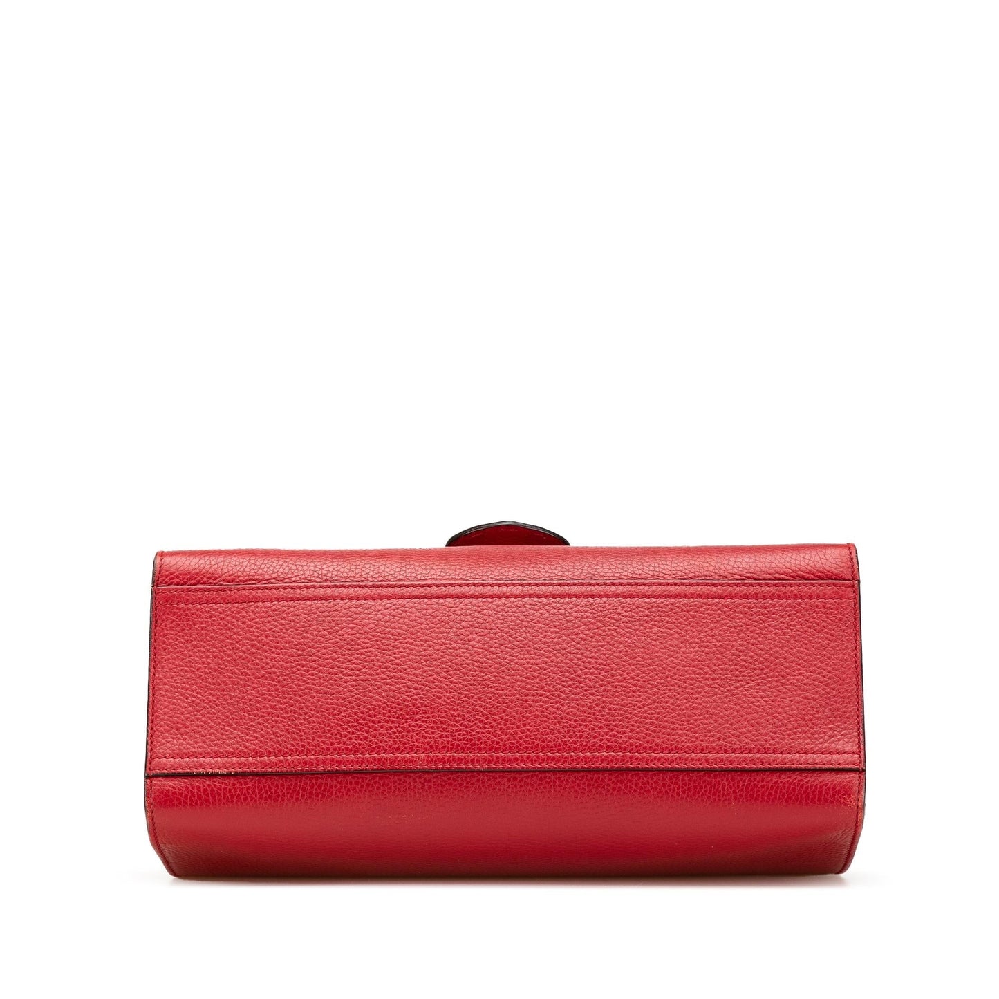 Gucci GG Marmont Grained Top Handle Leather Calf Red Medium Satchel Bag Handle Satchel