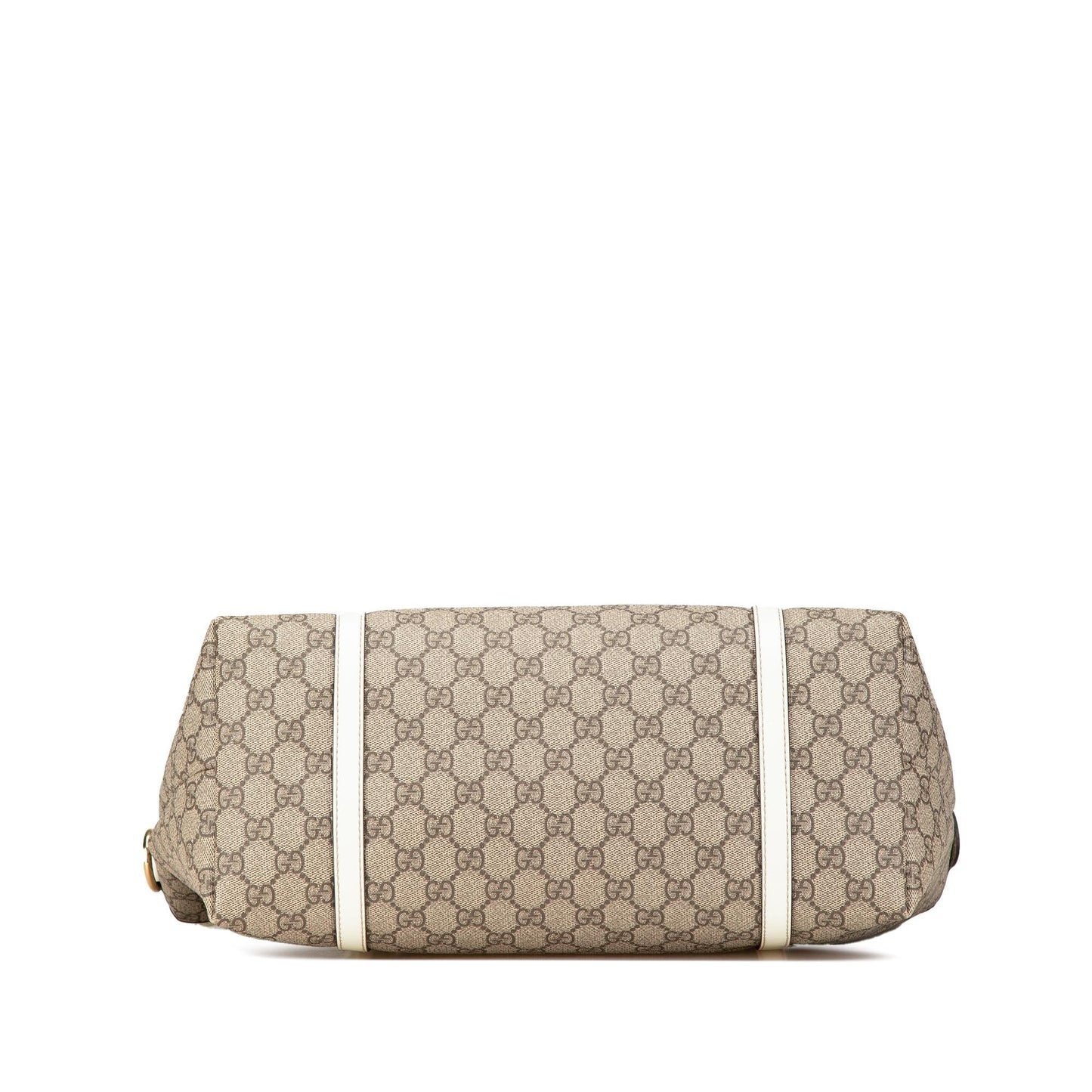 Gucci GG Supreme Joy Leather Canvas Patent White Tote Bag