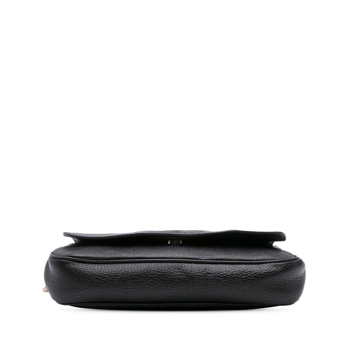 Gucci Soho Chain Flap Leather Calf Black Medium Crossbody Bag
