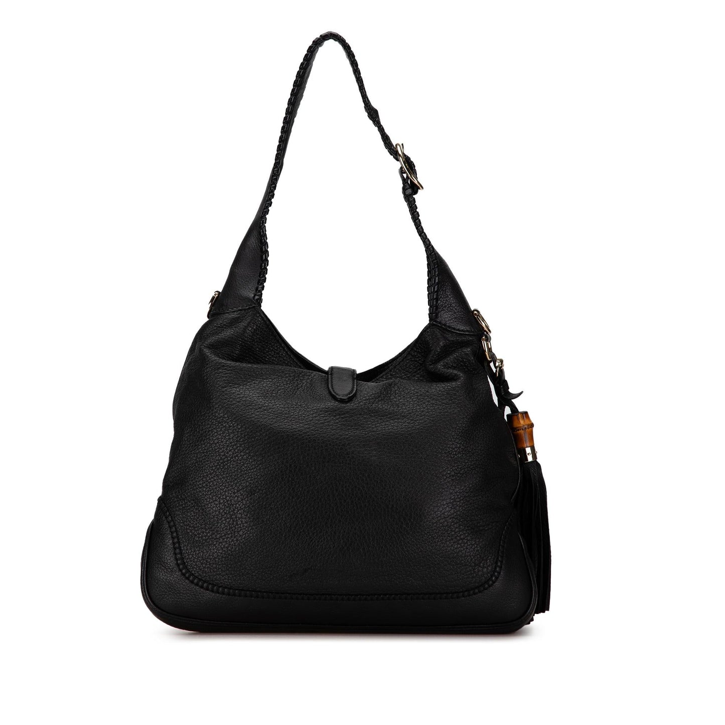 Gucci New Jackie SHG-DBikbj Calf Black Medium Satchel Bag