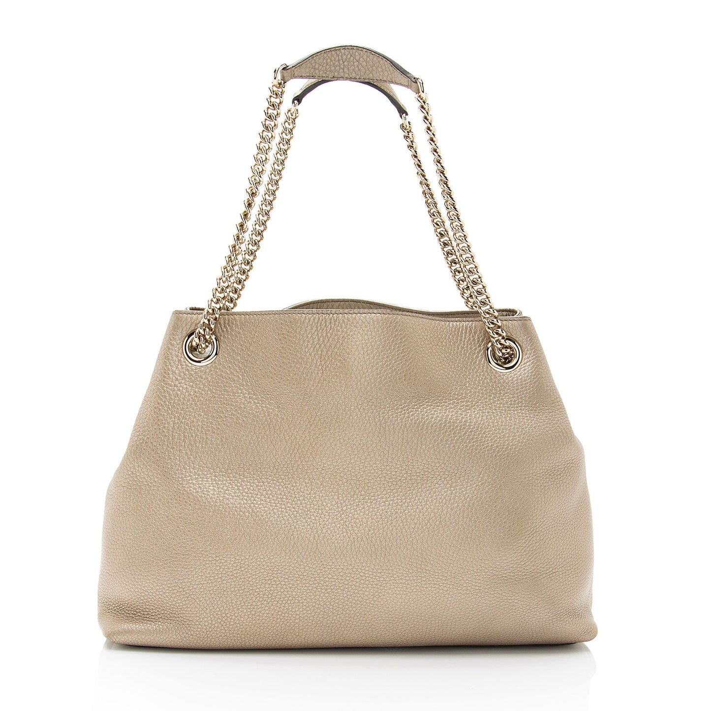 Gucci Metallic Soho SHF-WsyCup Leather Gold Medium Shoulder Bag