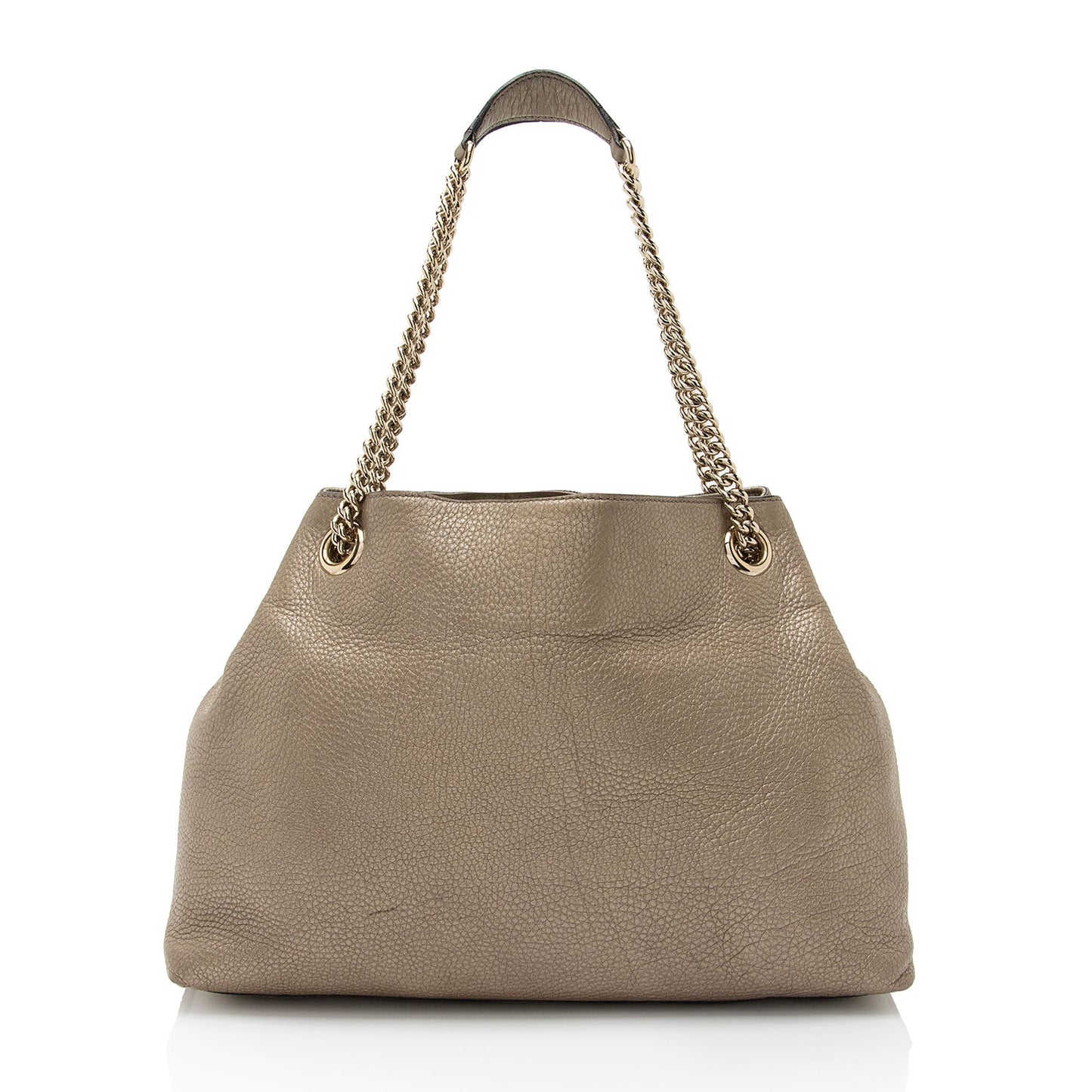 Gucci Metallic Soho Leather Gold Medium Shoulder Bag