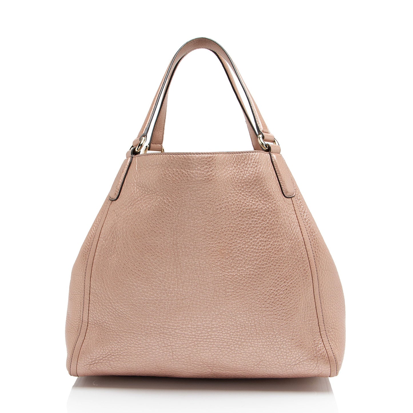 Gucci Metallic Soho Leather Pink Medium Tote Bag