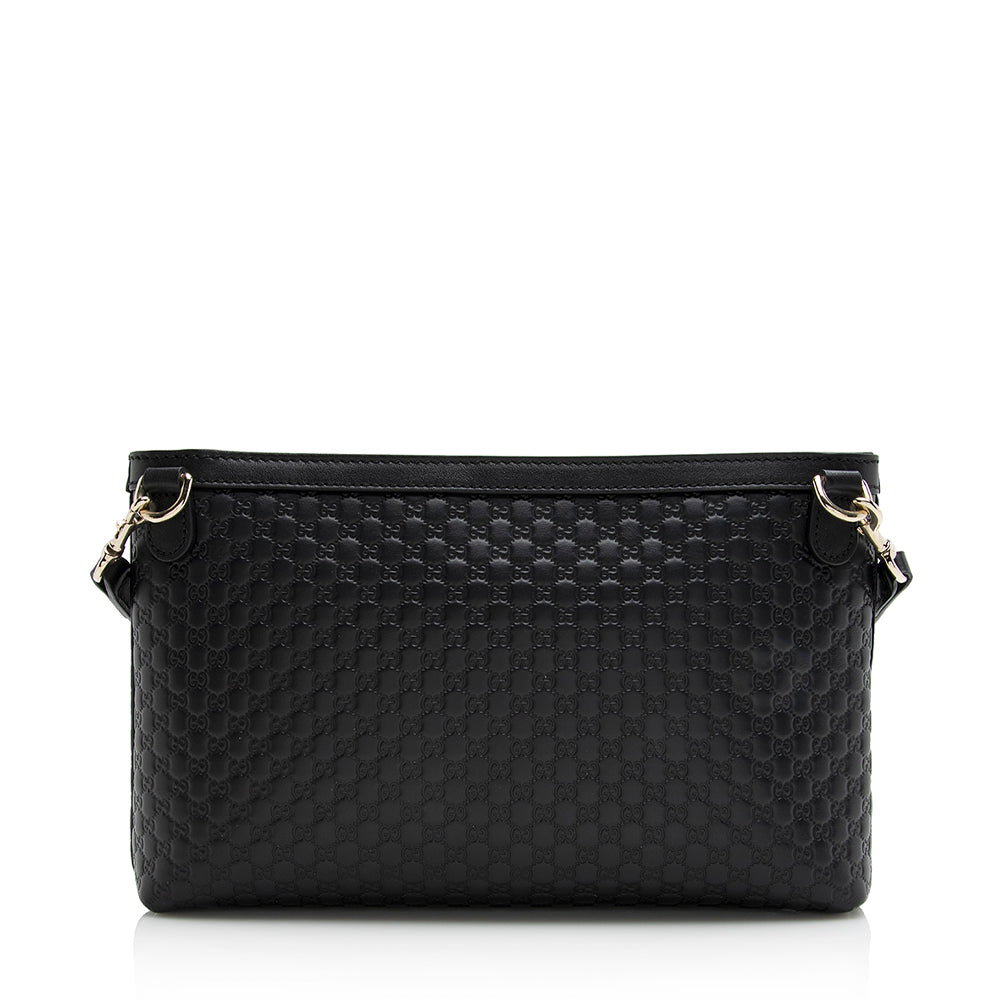 Gucci Microguccissima Flat SHF Leather Black Shoes