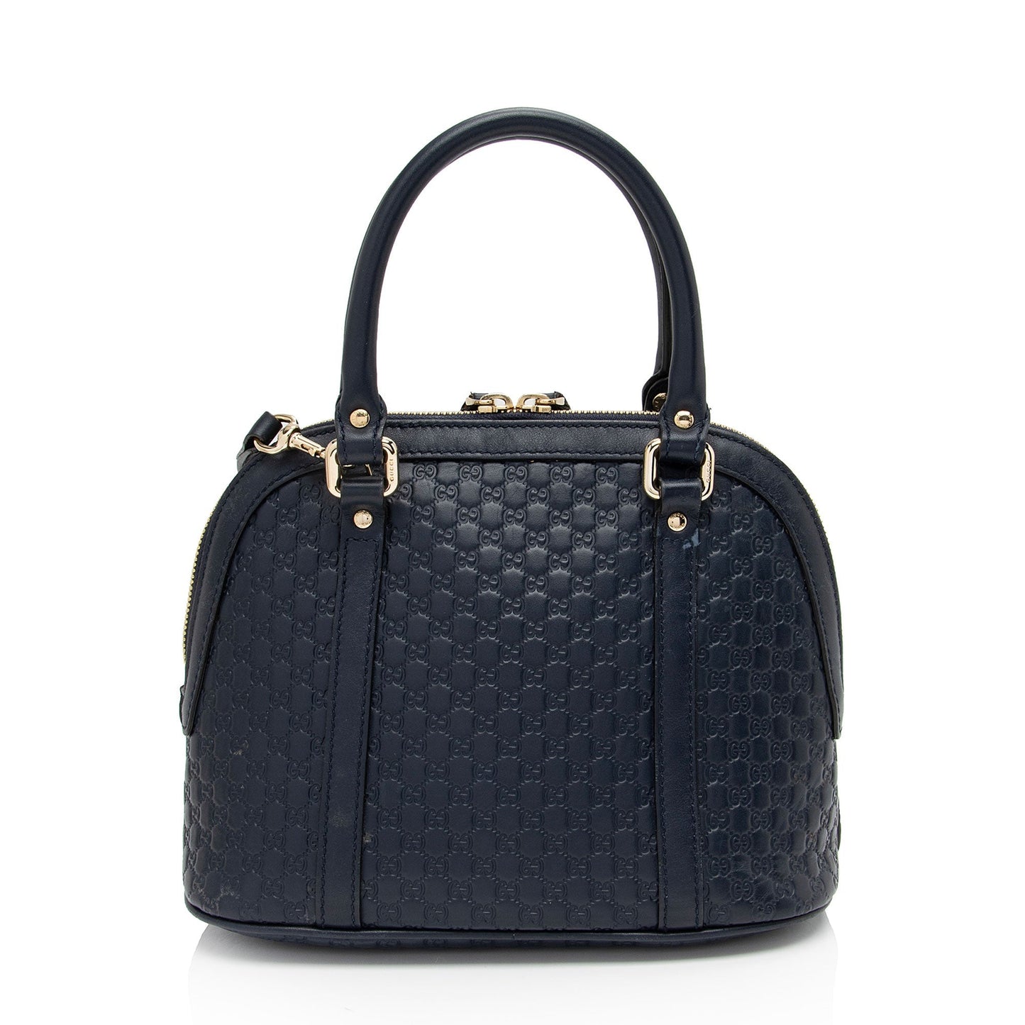 Gucci Microguccissima Dome SHF-CcWcTN Leather Blue Small Satchel Bag