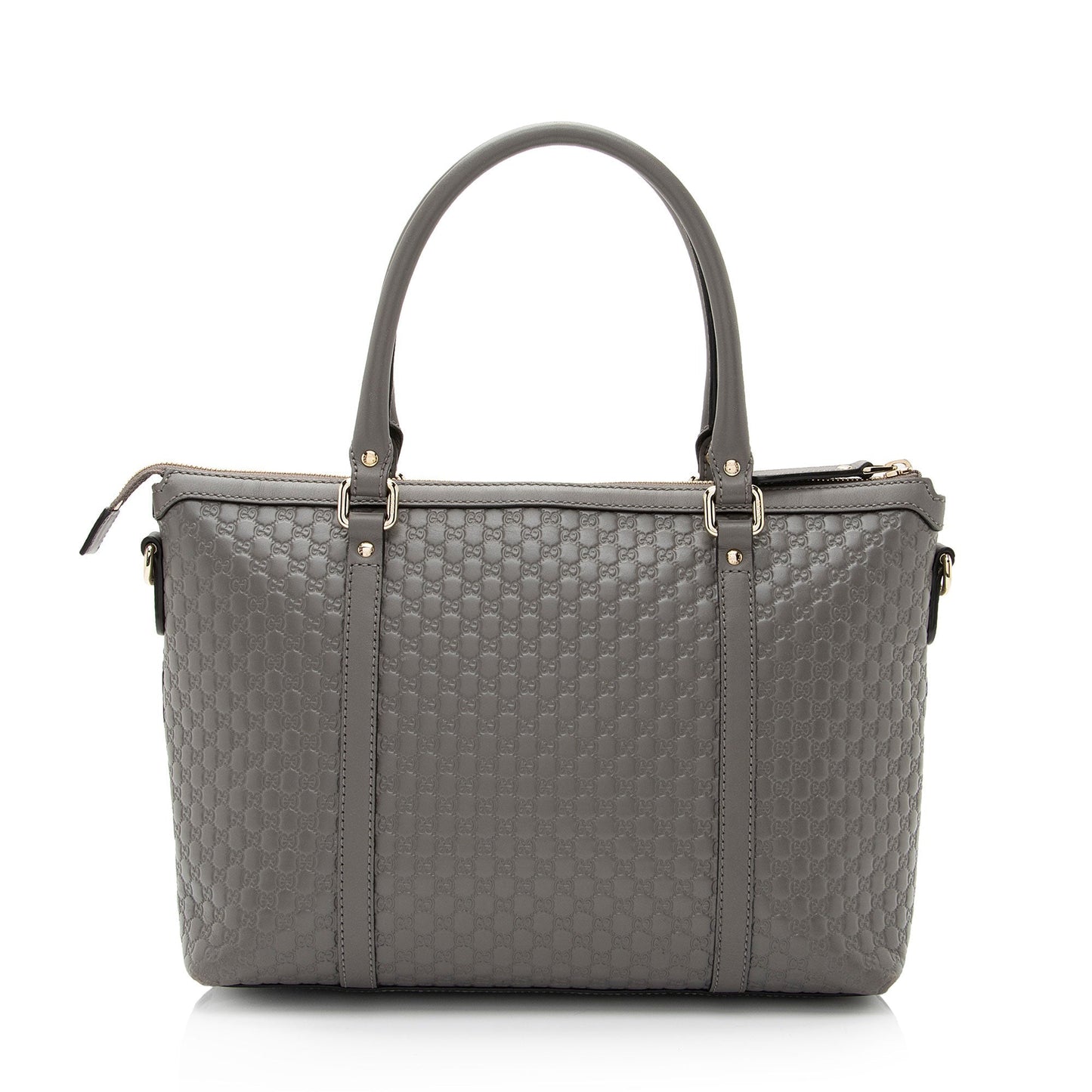 Gucci Microguccissima Joy Zip SHF-KKh5Fm Leather Grey Small Medium Tote Bag