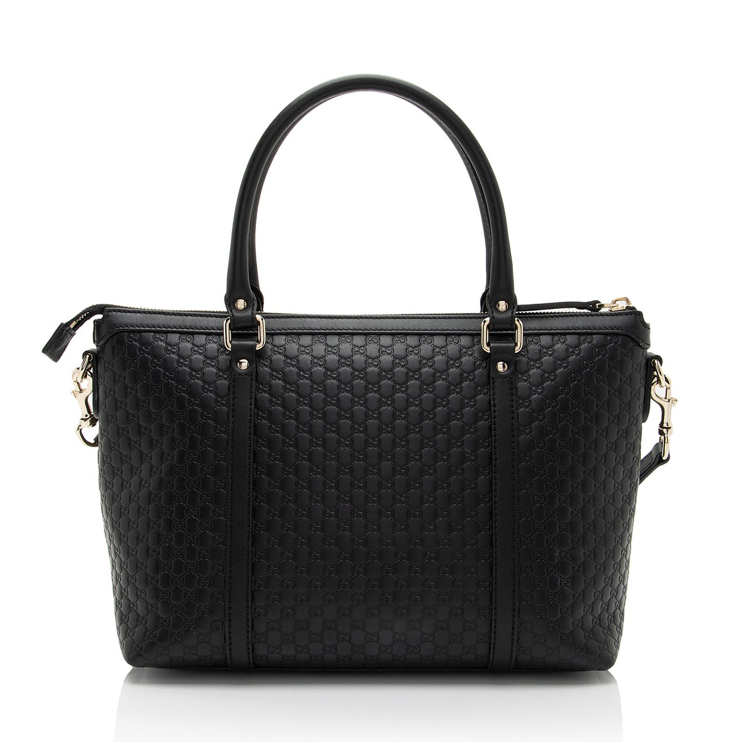 Gucci Microguccissima Joy Zip SHF-TjfjYX Leather Black Small Tote Bag