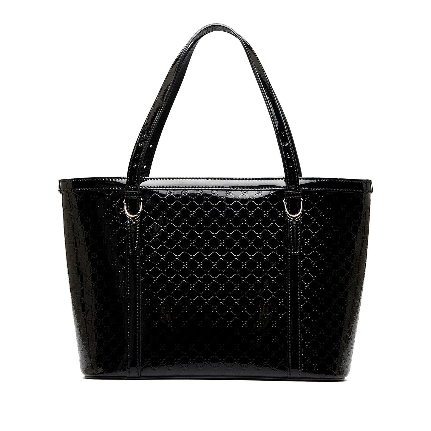 Gucci Microguccissima Nice SHG-yAfoR4 Leather Patent Black Tote Bag