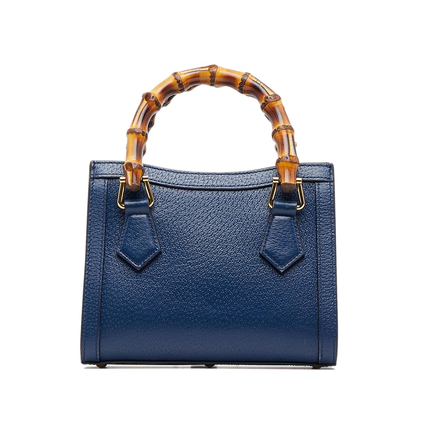 Gucci Bamboo Diana SHG-vVZRwX Calf Blue Mini Satchel Bag