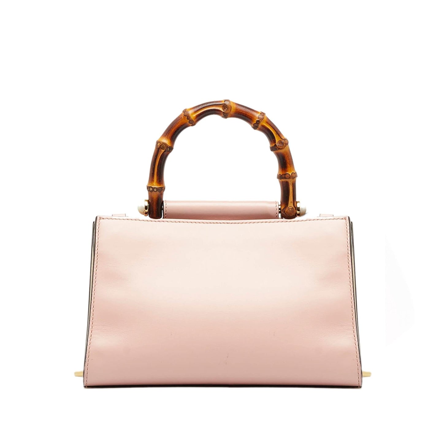 Gucci Bamboo Nymphaea SHG-I1MYUf Calf Pink Mini Satchel Bag