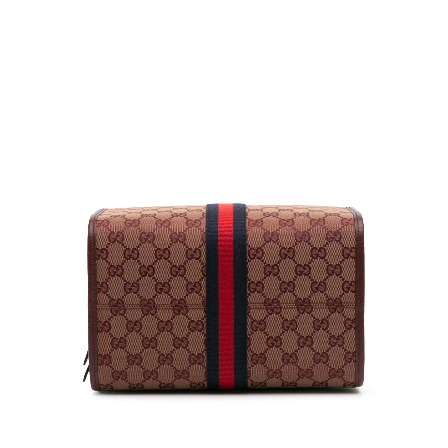 Gucci GG Ophidia Web Duffle Canvas Calf Red Mini Travel Bag