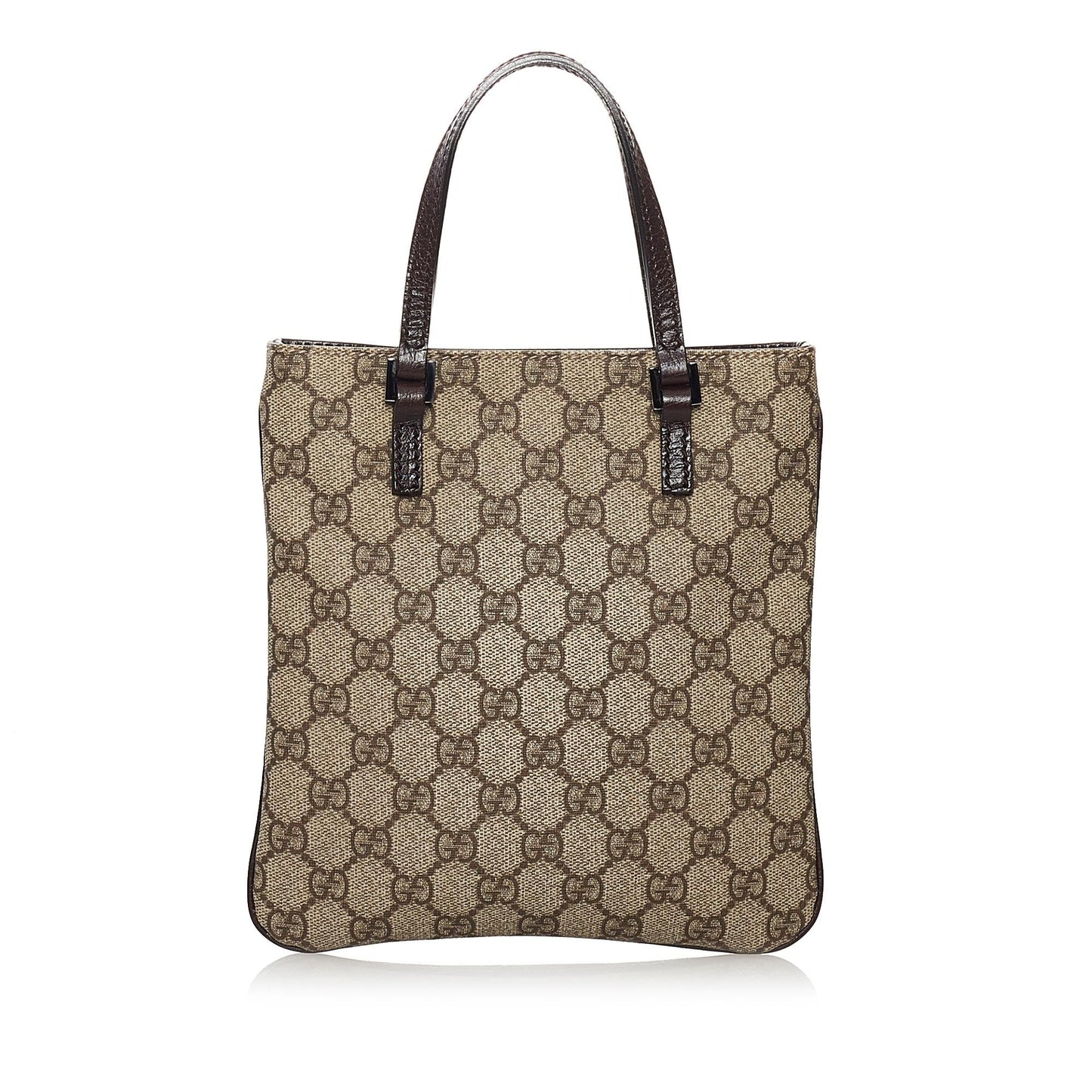 Gucci GG Supreme SHG Canvas Black Brown Mini Satchel Bag