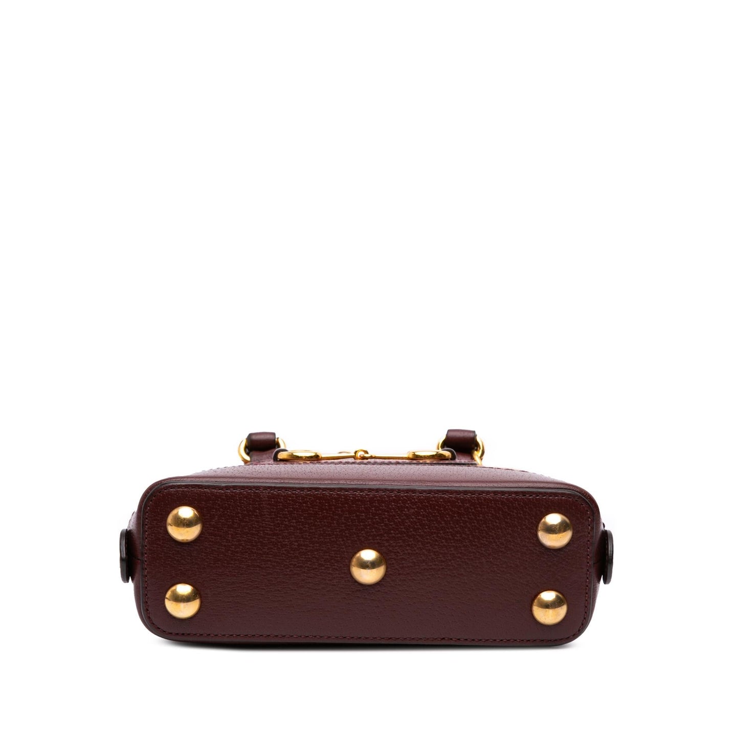 Gucci GG Supreme Horsebit Canvas Brown Mini Top Handle Satchel Bag