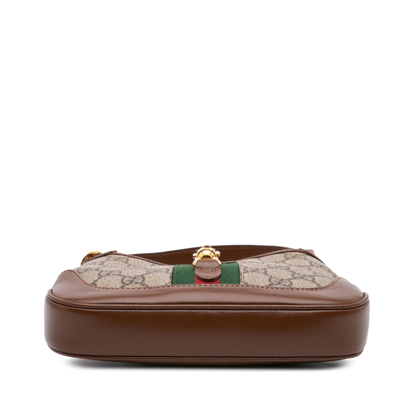 Gucci GG Supreme Jackie Canvas Calf Brown Mini Crossbody Bag