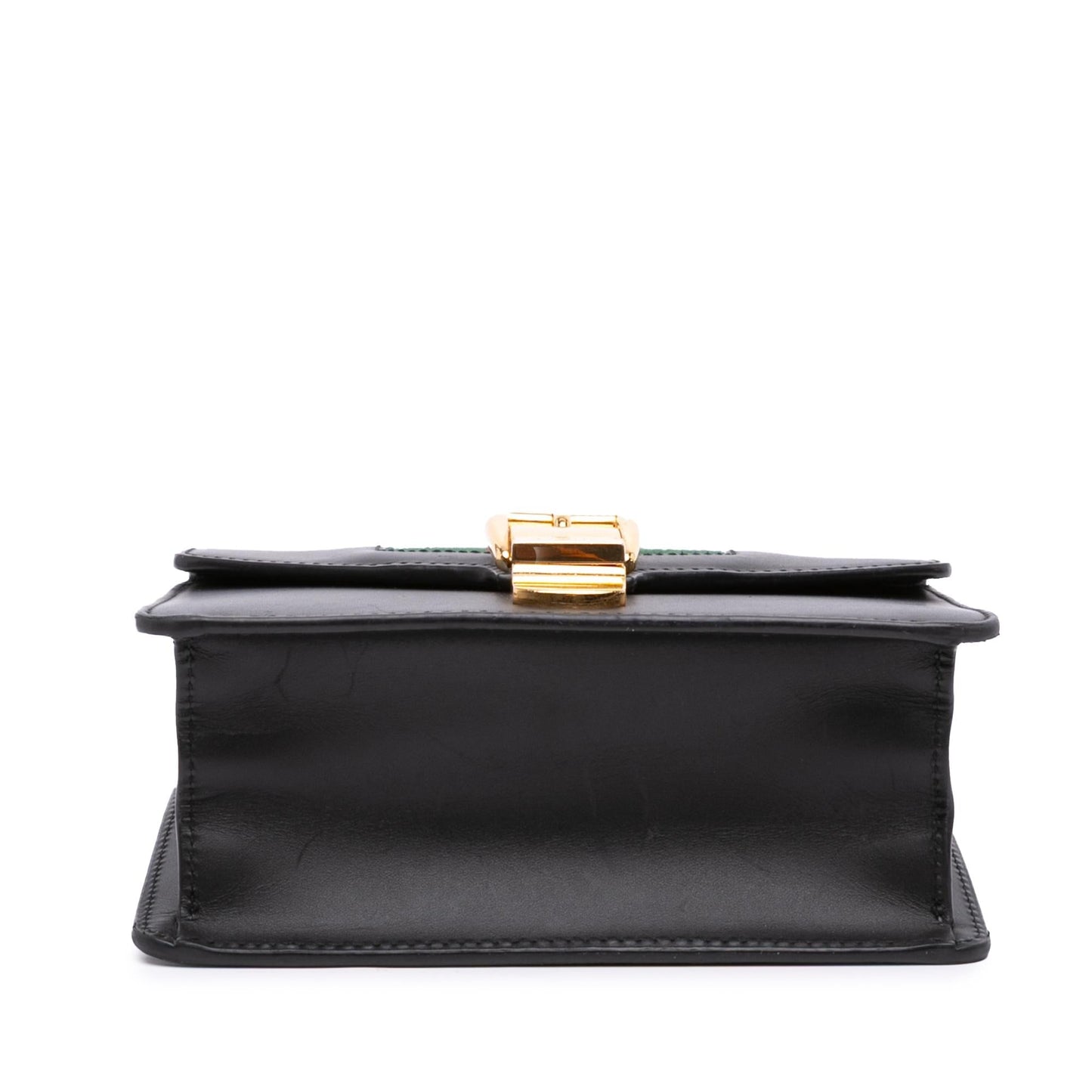 Gucci Web Sylvie Leather Mini Chain Crossbody Bag
