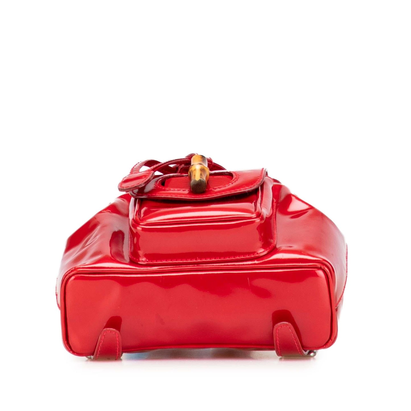Gucci Bamboo Drawstring Backpack Patent Mini Jewelry