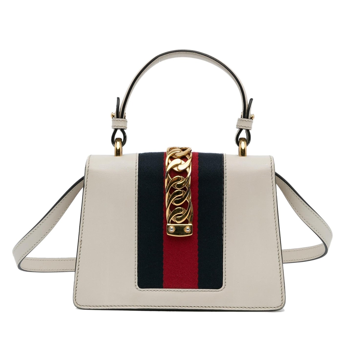 Gucci Sylvie SHG-fpc7UW Calf White Mini Satchel Bag