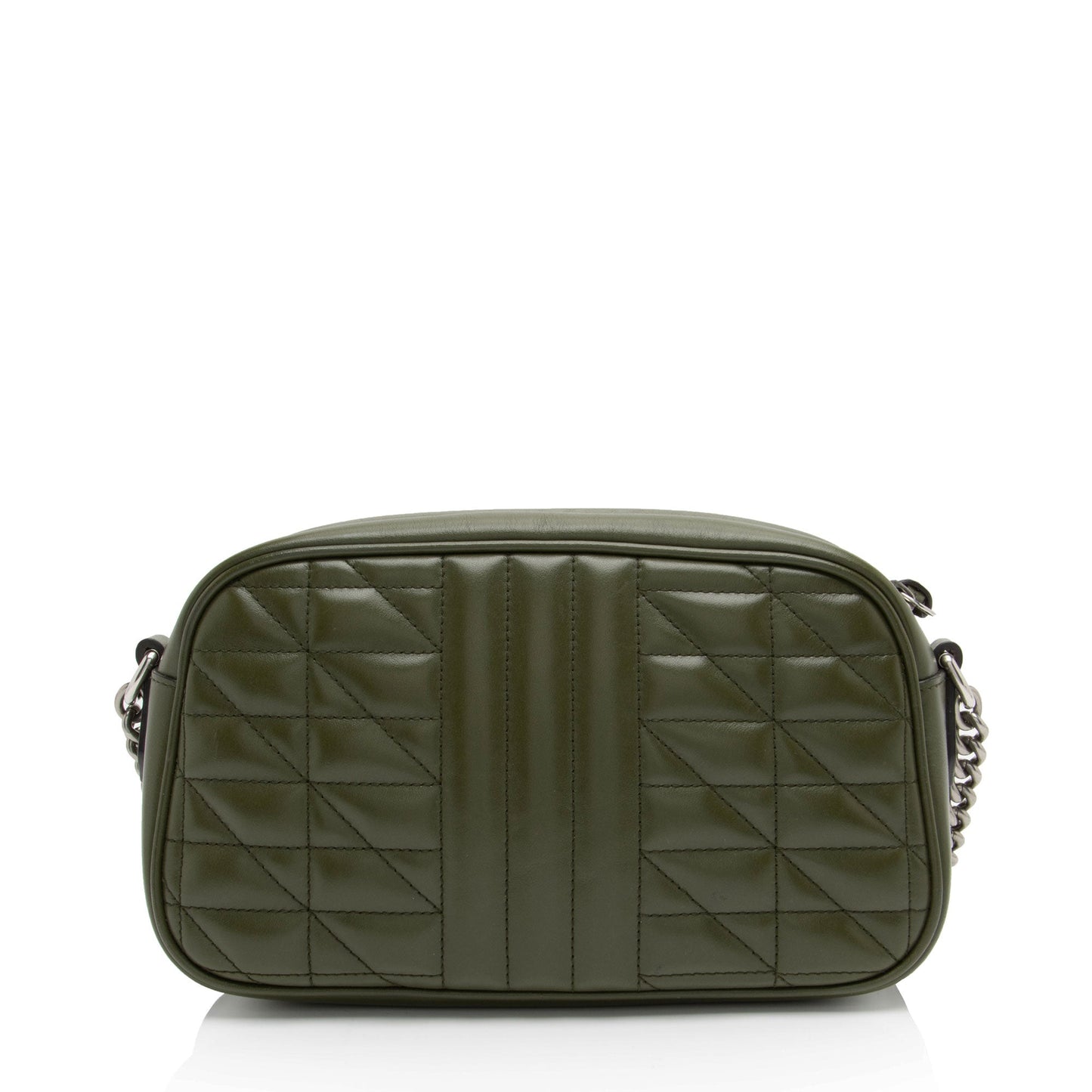 Gucci Mixed GG Marmont Aria Matelasse Leather Green Small Crossbody Bag
