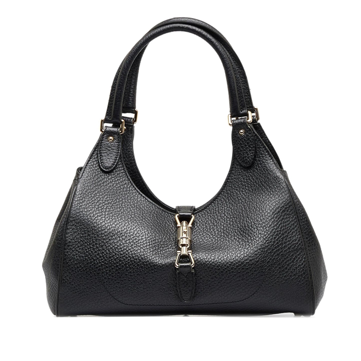 Gucci New Jackie SHG-QKS46s Calf Black Satchel Bag
