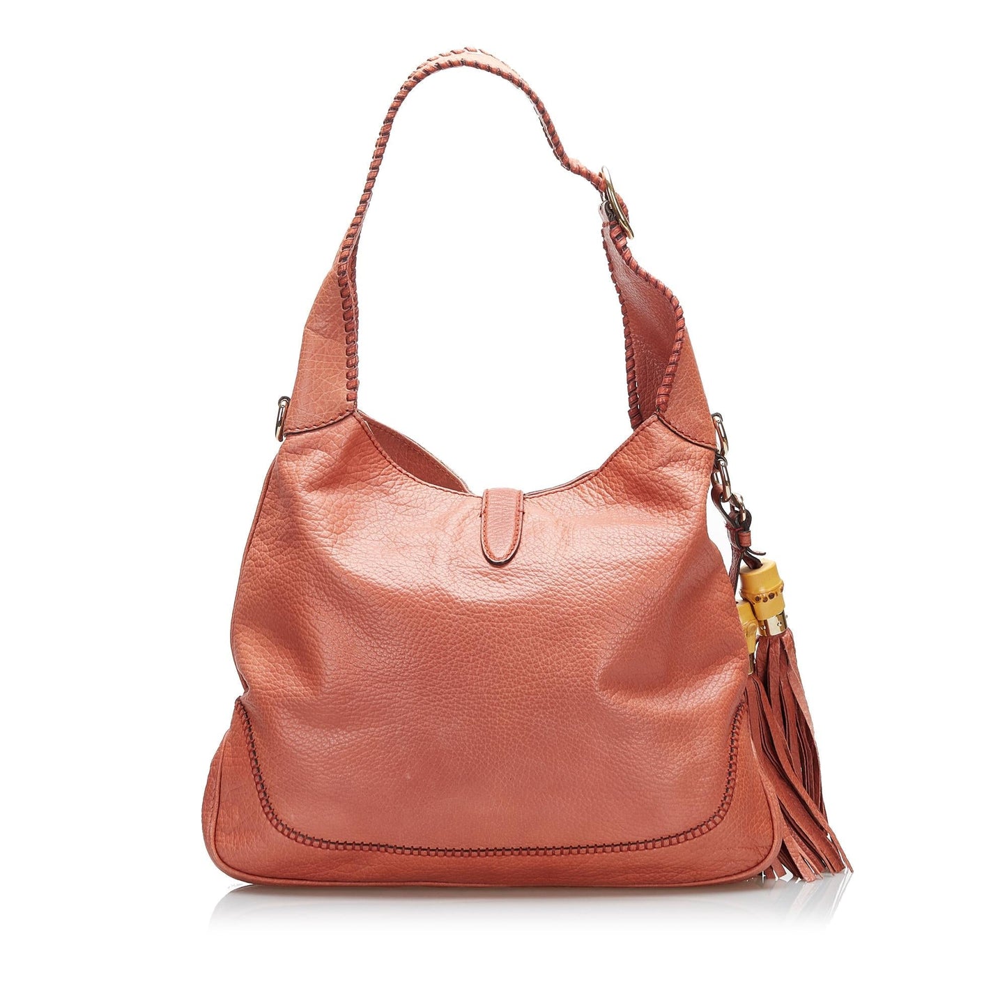 Gucci New Jackie SHG-965FSM Calf Red Shoulder Bag