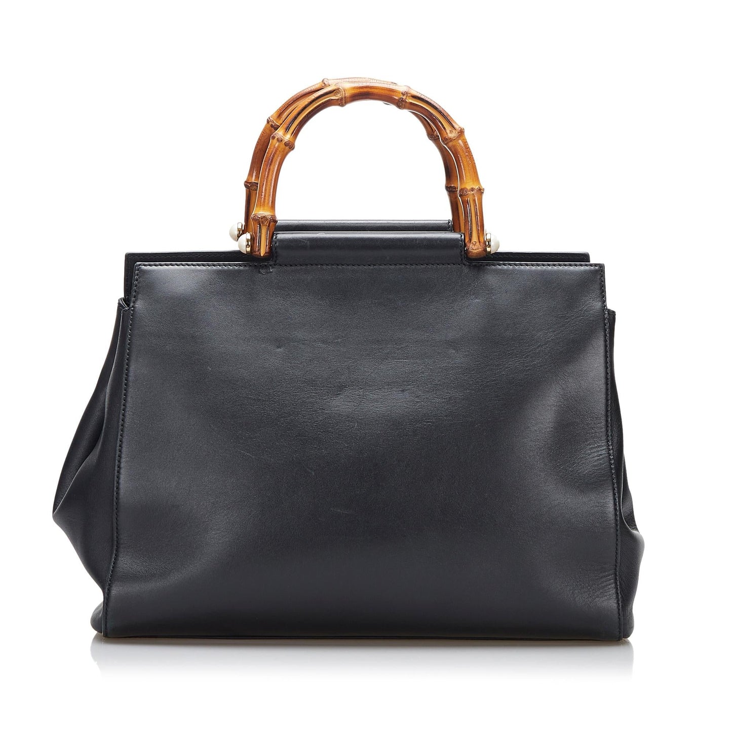 Gucci Nymphaea SHG-GQqhrS Calf Black Satchel Bag