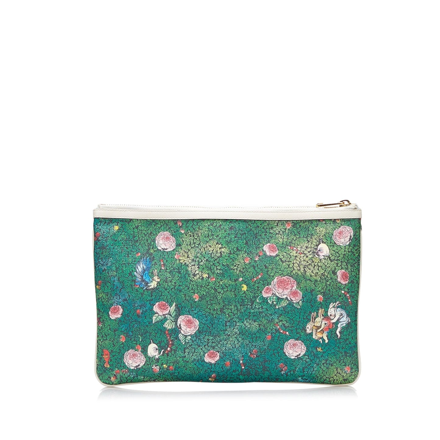 Gucci Ophidia Yuko Higuchi SHG-Ctpo8i Canvas Green Clutch Bag