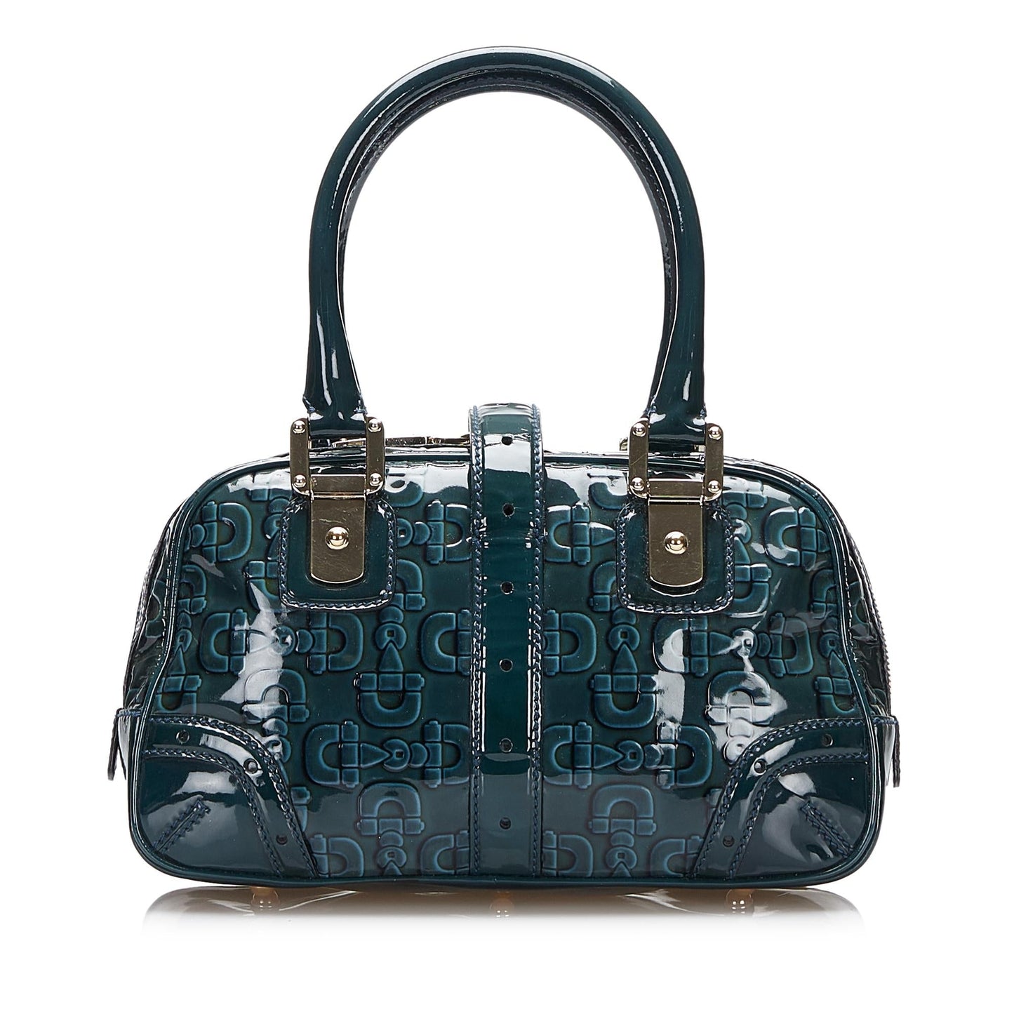 Gucci Horsebit SHG-eObUnw Leather Patent Green Satchel Bag