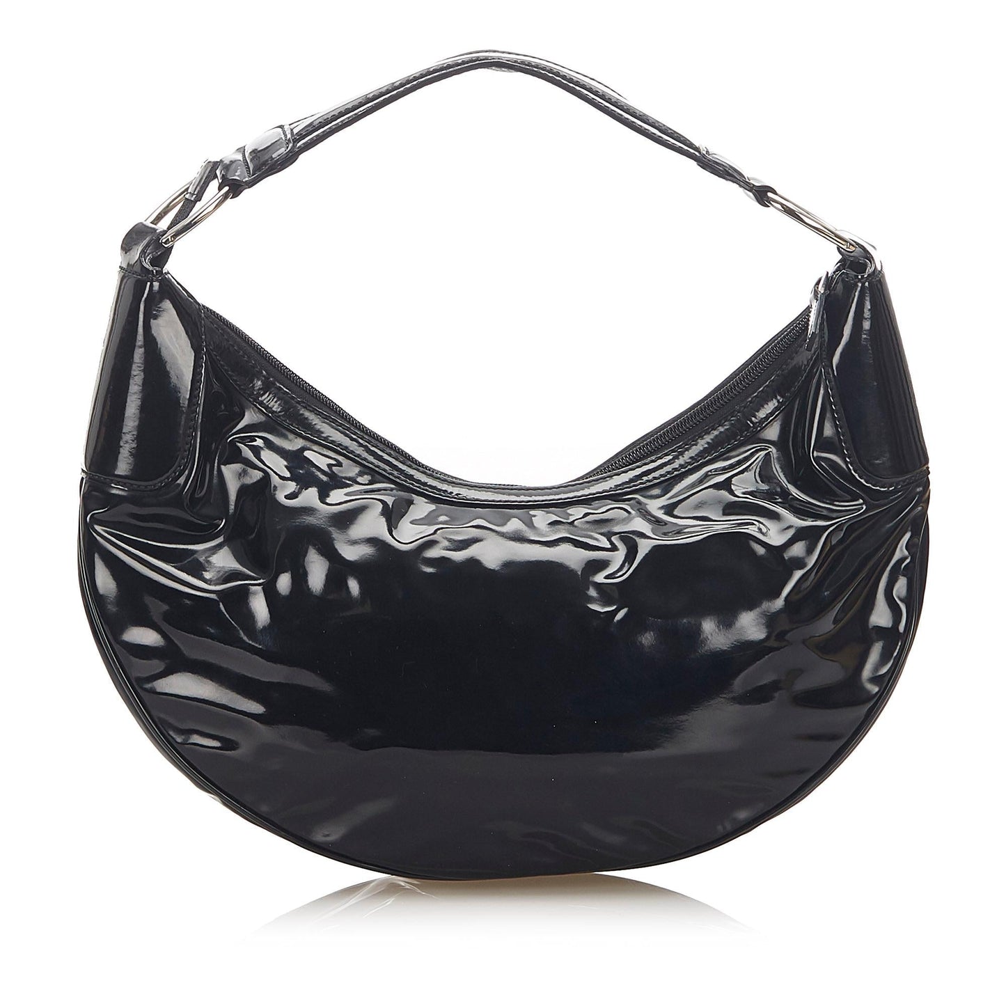 Gucci SHG Leather Patent Black Shoulder Bag