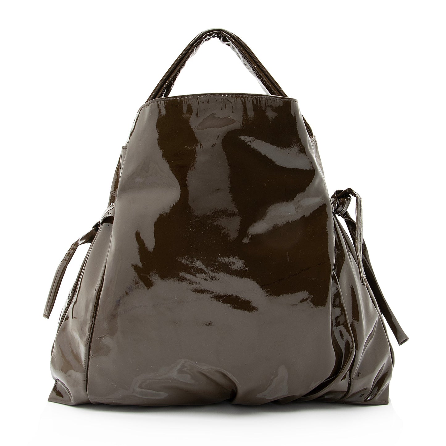 Gucci Hysteria SHF Leather Patent Brown Medium Shoulder Bag