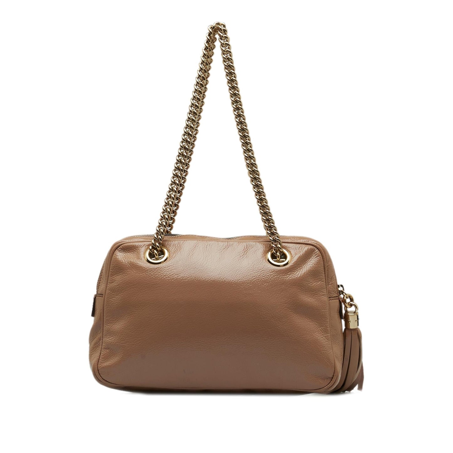 Gucci Soho SHG-5O1EoQ Leather Patent Brown Chain Shoulder Bag