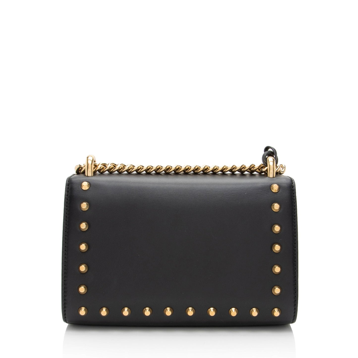 Gucci Pearl Embellished Padlock Leather Black Small Crossbody Bag