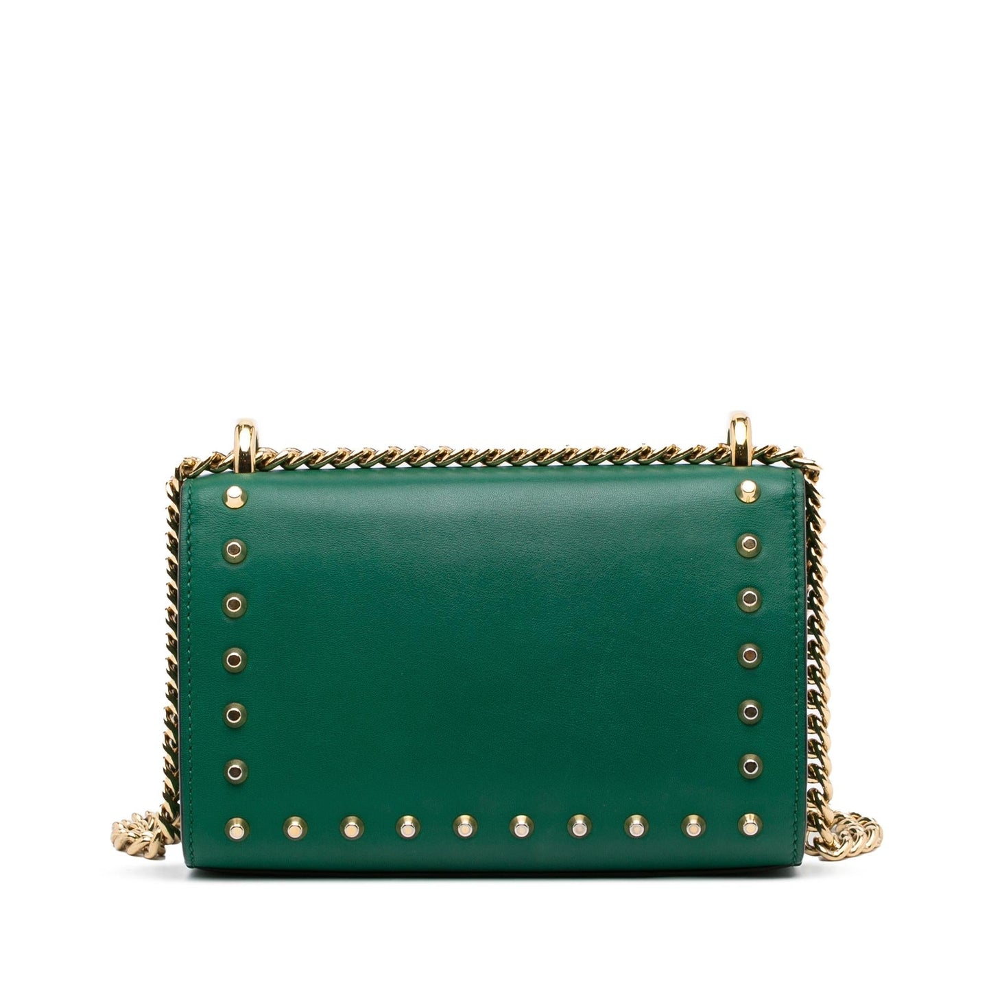 Gucci Pearl Studded Padlock SHG-hZTmgn Calf Green Crossbody Bag