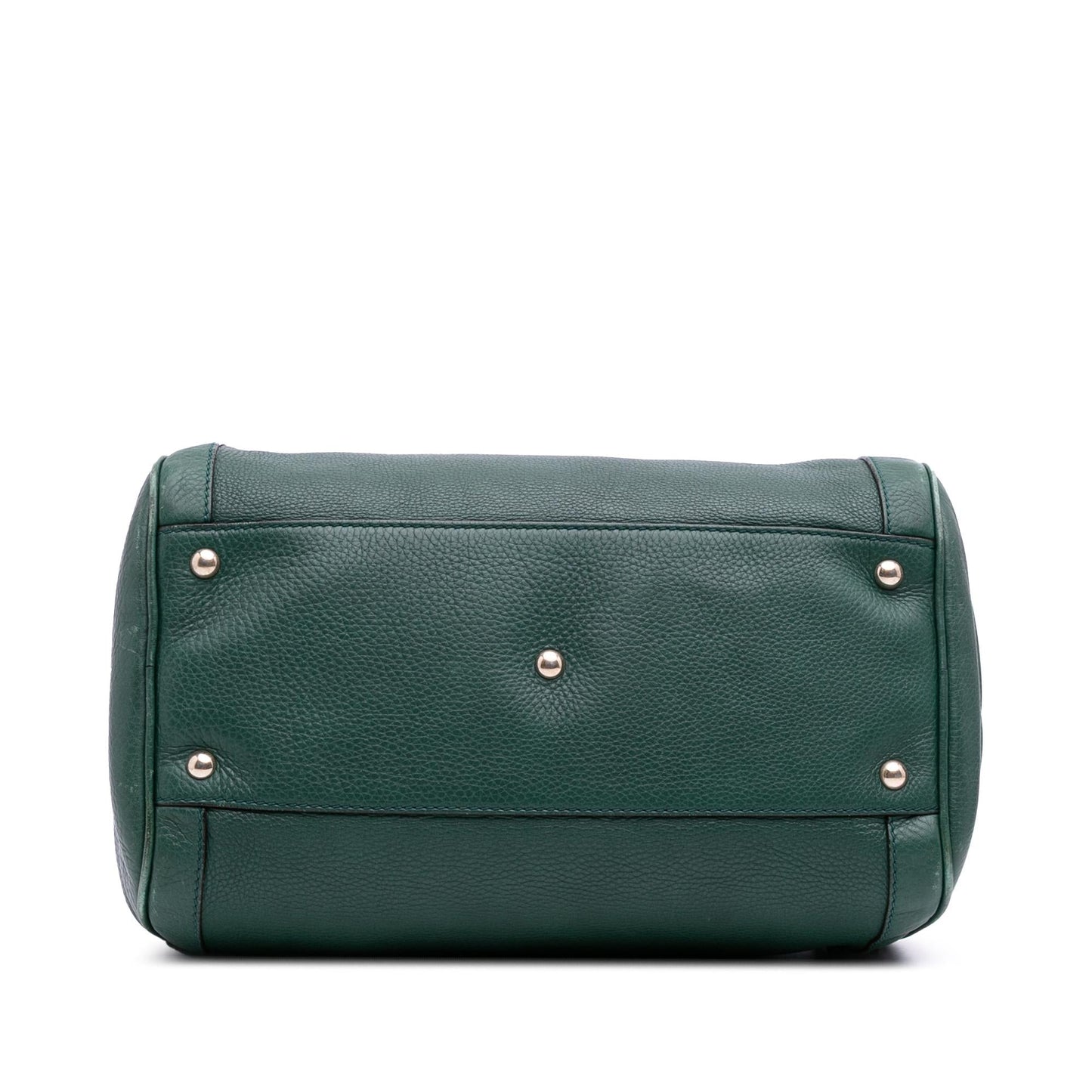 Gucci Pebbled Soho Cellarius Boston Calf Calfskin Green Satchel Bag