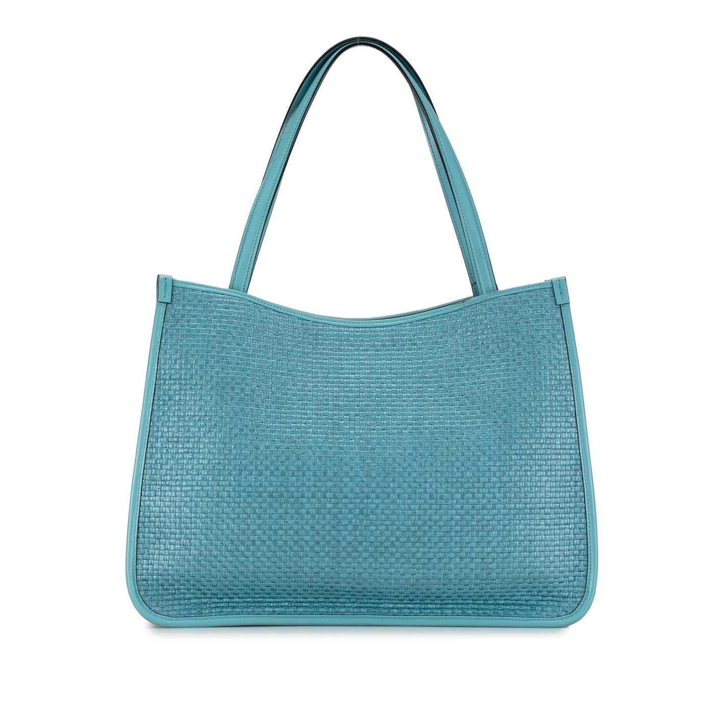 Gucci Horsebit SHG-f8BYsp Raffia Calf Blue Tote Bag