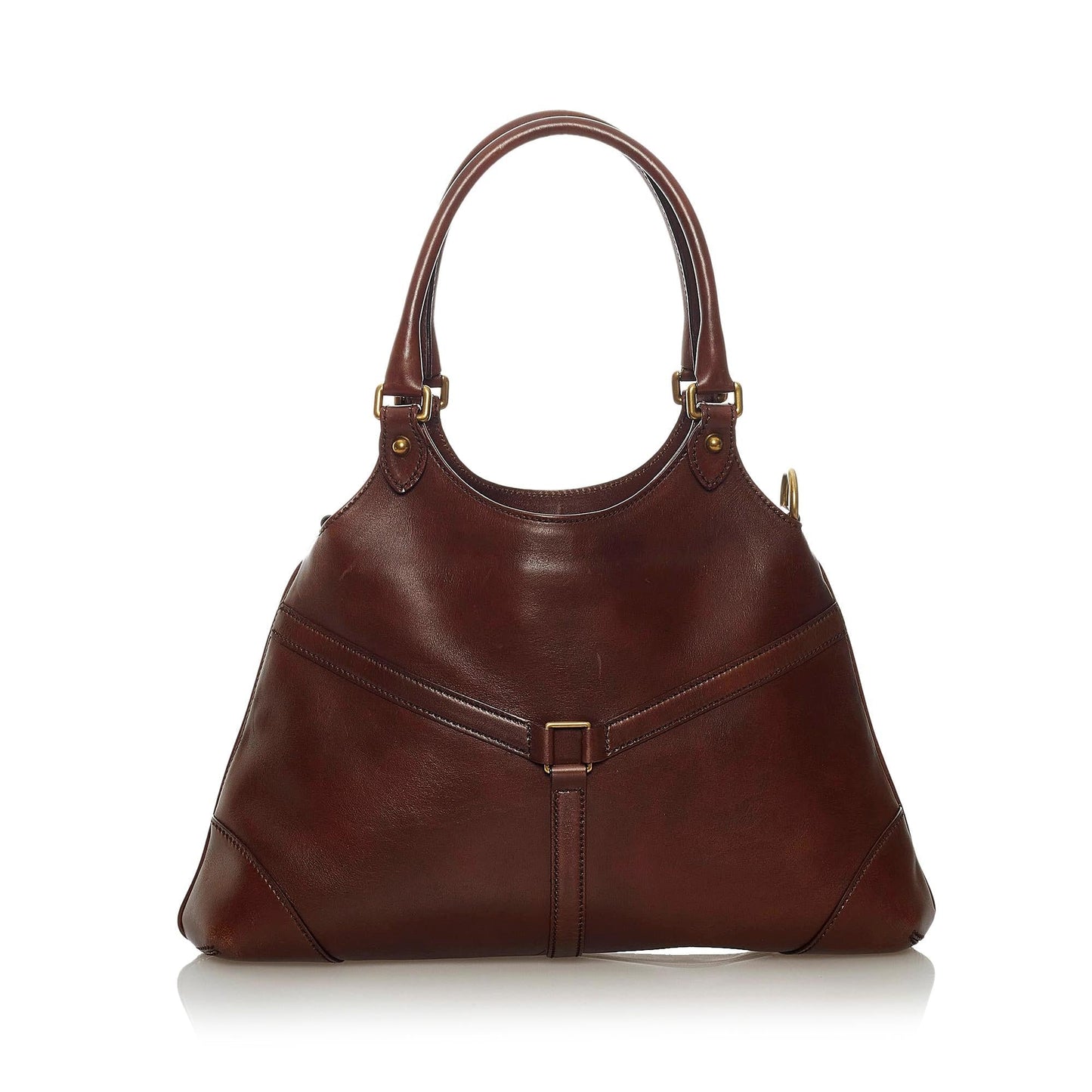 Gucci Reins SHG Leather Calf Brown Shoulder Bag Bag Shg