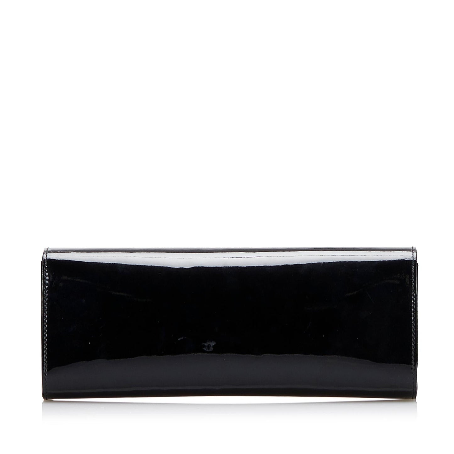 Gucci Romy SHG-BLF5Zd Leather Patent Black Clutch Bag