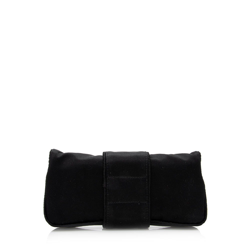 Gucci Hysteria SHF Satin Black Clutch Bag