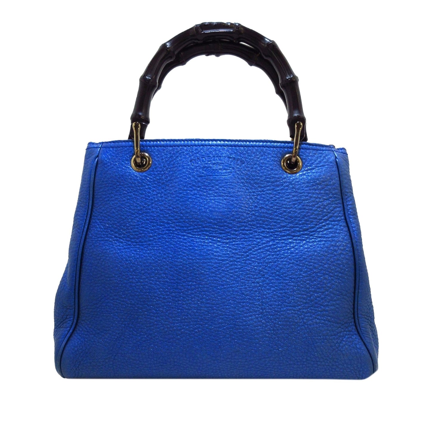 Gucci Bamboo Shopper SHG-qDF7UH Calf Blue Small Satchel Bag