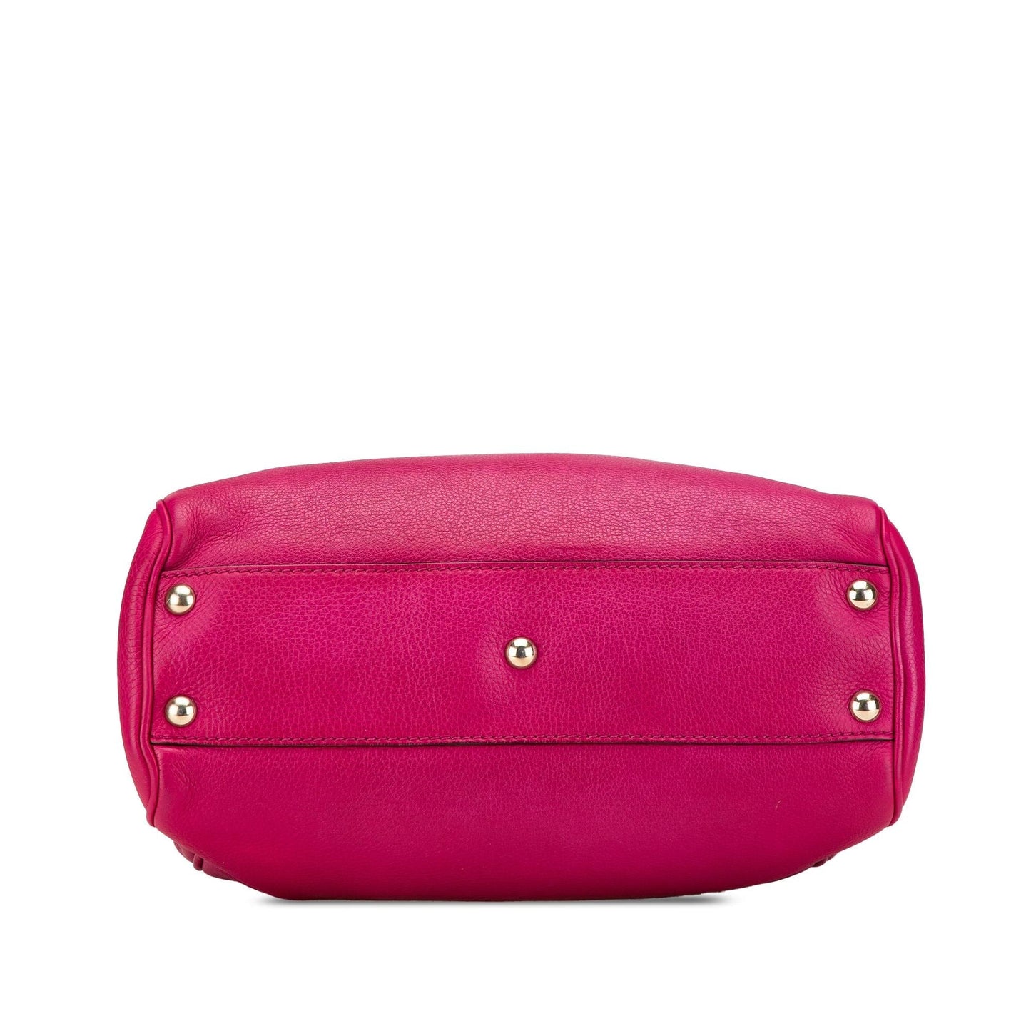 Gucci Bamboo Shopper Calf Calfskin Pink Small Satchel Bag