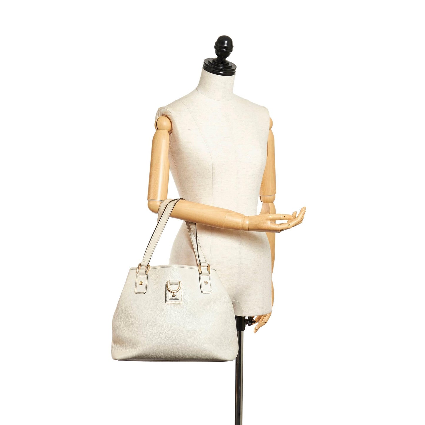 Gucci Small D-Ring Leather Tote Bag (SHG-32490)
