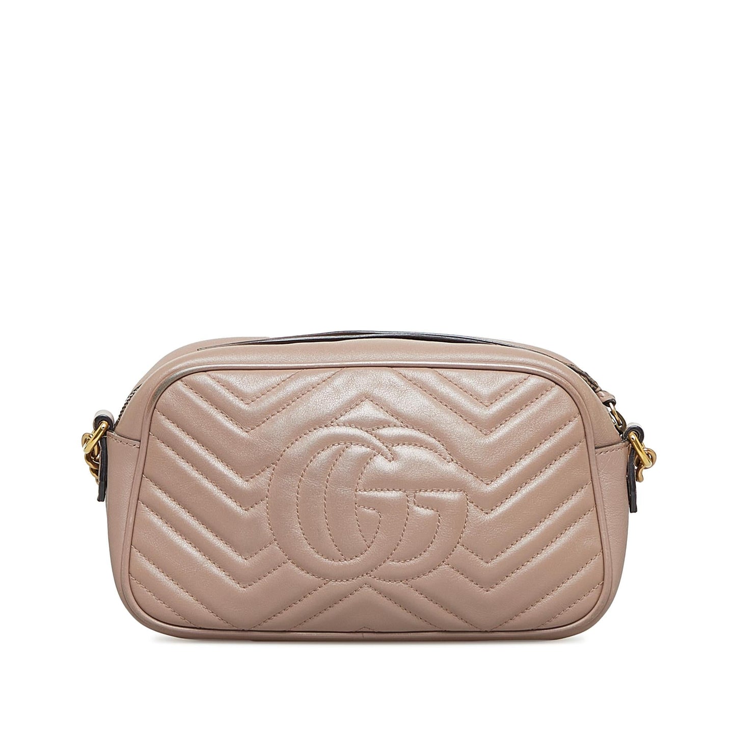 Gucci GG Marmont SHG-hny90r Matelasse Calf Brown Small Crossbody Bag